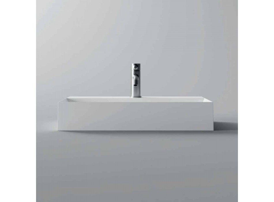 Countertop modern i drejtkëndëshit ose lavaman i pezulluar 60x30 cm në Qeramikë - Akt Viadurini