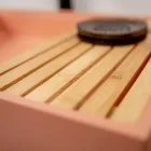 Lavaman drejtkëndor countertop i bërë nga Terrazzo Portokalli Mali - Azalea Viadurini