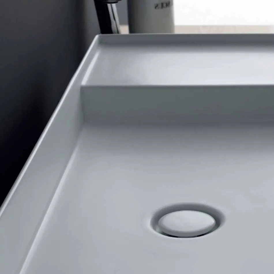 Lavaman qeramike moderne me drejtkëndëshe Icon Alice Ceramica Viadurini