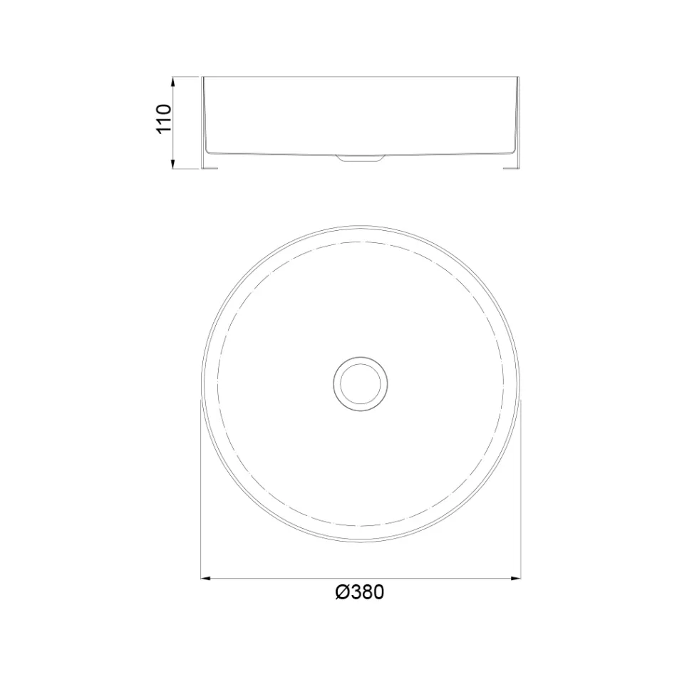 Lavaman me tavan të rrumbullakët nga çelik inox në përfundime të ndryshme - Fiordaliso Viadurini