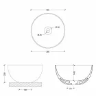 Dizajn ylli rrumbullake banjo countertop countertop rreth 40 cm Viadurini