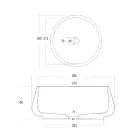 Lavaman banaku i rrumbullakët i bërë nga çimento dhe rrëshirë - Ibisco Viadurini