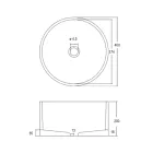 Lavaman banaku i rrumbullakët i bërë nga Terrazzo Portokalli Mali - Azalea Viadurini