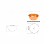 Dizajni i rrumbullakët i lavamanit Bakri, i punuar me dorë, Fabrika Viadurini