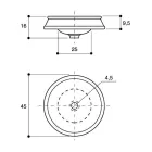 Lavaman gjysëm i zhytur në argjilë zjarri të lyer me dorë, prodhuar në Itali, Manilo Viadurini