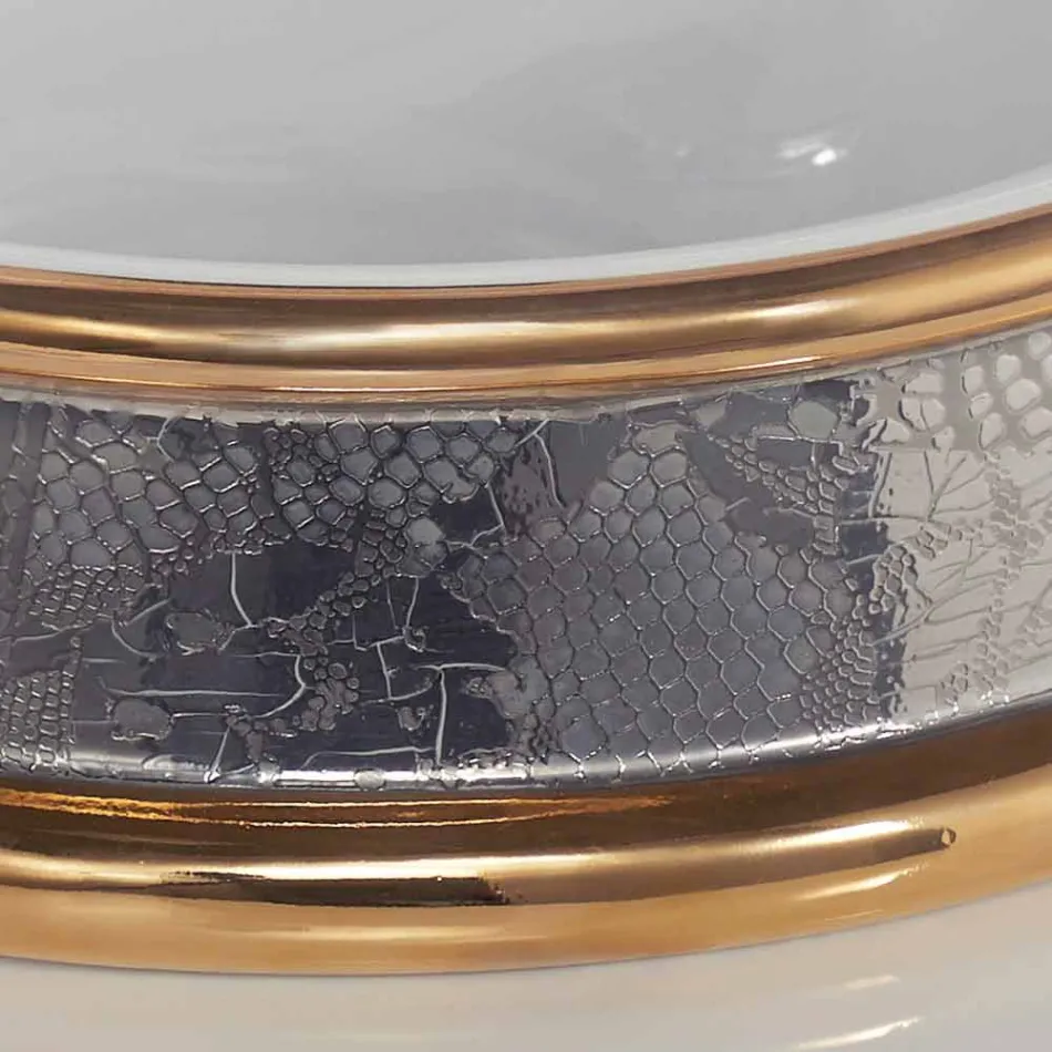 Dizenjoni lavaman gjysmë të prerë në argjilë të punuar me dorë në Itali, Manilo Viadurini