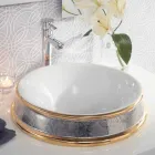 Dizenjoni lavaman gjysmë të prerë në argjilë të punuar me dorë në Itali, Manilo Viadurini