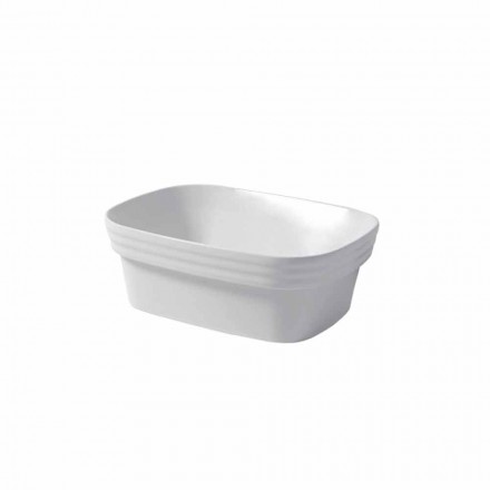 Washbasin gjysëm të prerë në Qeramikë të Bardhë ose me Ngjyra nga Trabia Design Viadurini