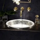 Lavaman gjysëm i futur në Fire Clay me shirit në përfundime të ndryshme - Botticino Viadurini