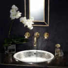 Lavaman gjysëm i futur në Fire Clay me shirit në përfundime të ndryshme - Botticino Viadurini