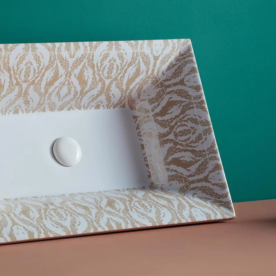 Lavaman gjysmë i zhytur në argjilë zjarri me përfundime të ndryshme të prodhuara në Itali - Ultima Viadurini