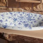 Lavaman gjysmë i zhytur në argjilë zjarri të lyer me dorë Prodhuar në Itali - Principe Viadurini