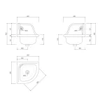 Lavaman me kënd me mur në qeramikë të bardhë dhe me ngjyra 42 cm - Angelino Viadurini