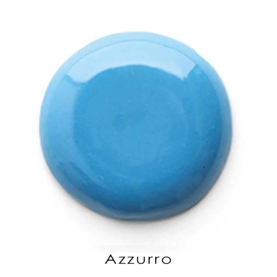 Lavaman me kënd me mur në qeramikë të bardhë dhe me ngjyra 42 cm - Angelino Viadurini