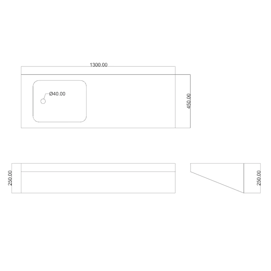 Lavaman i montuar në mur Saddled, dizajni modern italian i bërë në Itali Viadurini