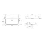 Lavaman qeramik i varur në mur me mbajtës peshqiri opsional Prodhuar në Itali - Graffa Viadurini