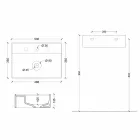 Muri qeramik i diellit i varur lavanderi 50x35 cm, ngjyra të ndryshme në dispozicion Viadurini