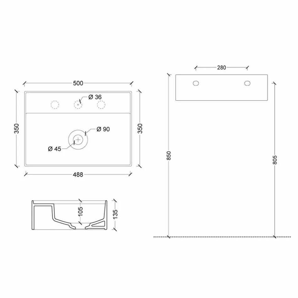 Muri qeramik i diellit i varur lavanderi 50x35 cm, ngjyra të ndryshme në dispozicion Viadurini