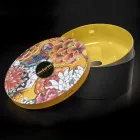 Lavaman banaku i verdhë i rrumbullakët në balte me xham Prodhuar në Itali - Tatiana Viadurini