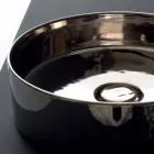 Lavaman i rrumbullakët me countertop në qeramikë me ngjyra Icon Alice Ceramica Viadurini