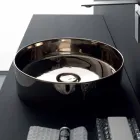 Lavaman i rrumbullakët me countertop në qeramikë me ngjyra Icon Alice Ceramica Viadurini