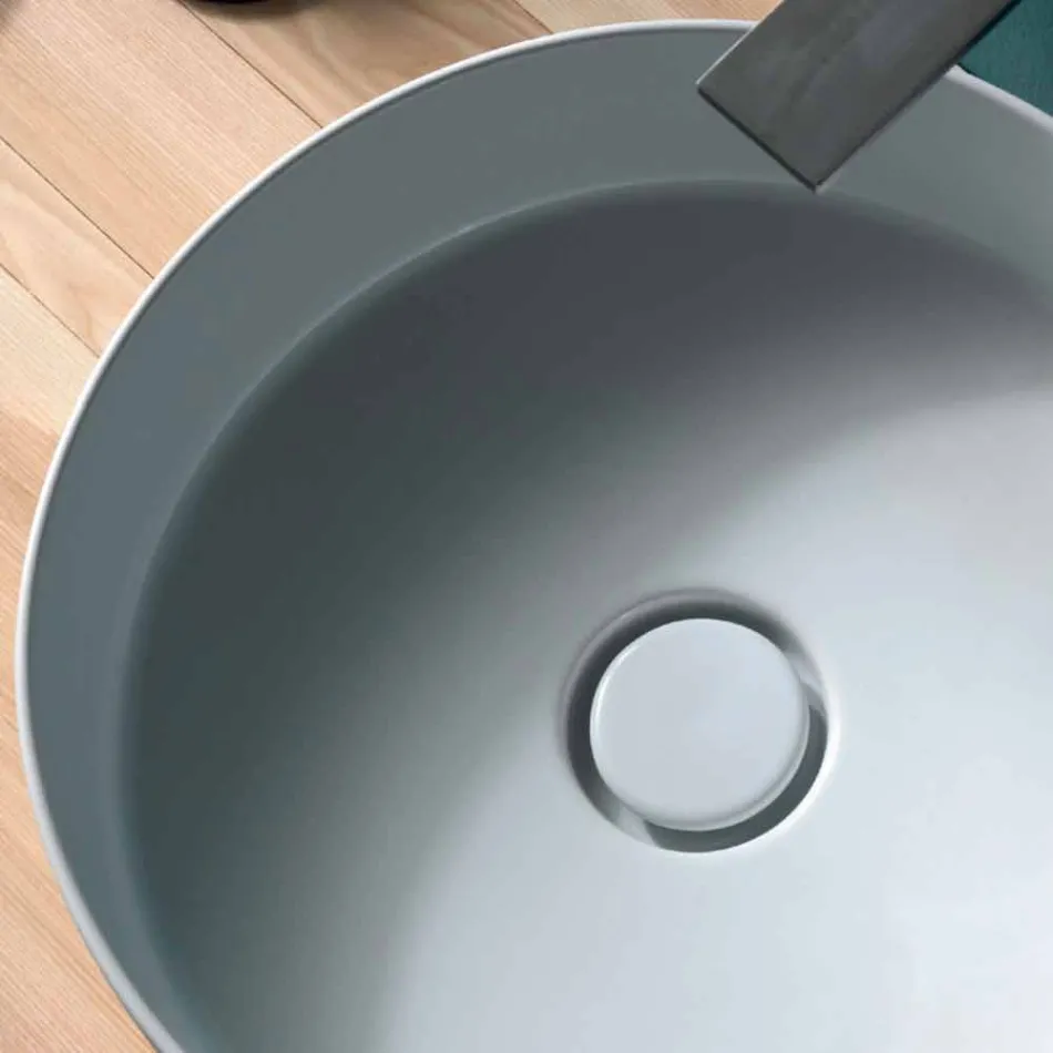 Mbajtësja e rrumbullakët e banjës së qeramikës së rrumbullakët Dielli Diametri i rrethit 40 cm Viadurini