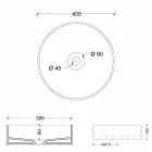 Mbajtësja e rrumbullakët e banjës së qeramikës së rrumbullakët Dielli Diametri i rrethit 40 cm Viadurini