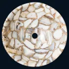 Mila agat e rrumbullakët me banjë countertop, copë unike Viadurini