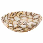 Mila agat e rrumbullakët me banjë countertop, copë unike Viadurini