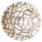 Mila agat e rrumbullakët me banjë countertop, copë unike Viadurini