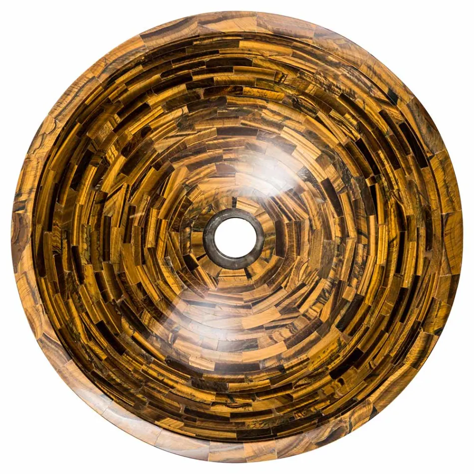 Lavaman banaku i rrumbullakët në gurin e syve të tigrit pollon Viadurini