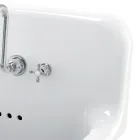 Lavaman vintage i montuar në mur me dy legen me ngjyrë gri qeramike - Jack Viadurini