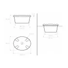 Lavaman porcelani Vintage Dore me Lule Prodhuar në Itali - Barbera Viadurini