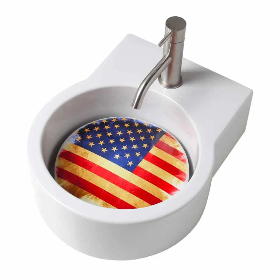 Lavaman / pezullim i dizajnit Countertop i bërë në Itali Tor Viadurini