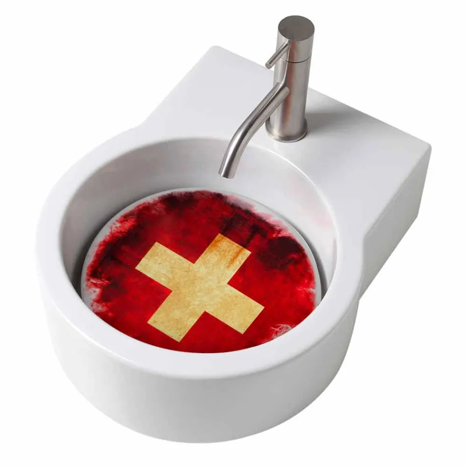 Lavaman / pezullim i dizajnit Countertop i bërë në Itali Tor Viadurini