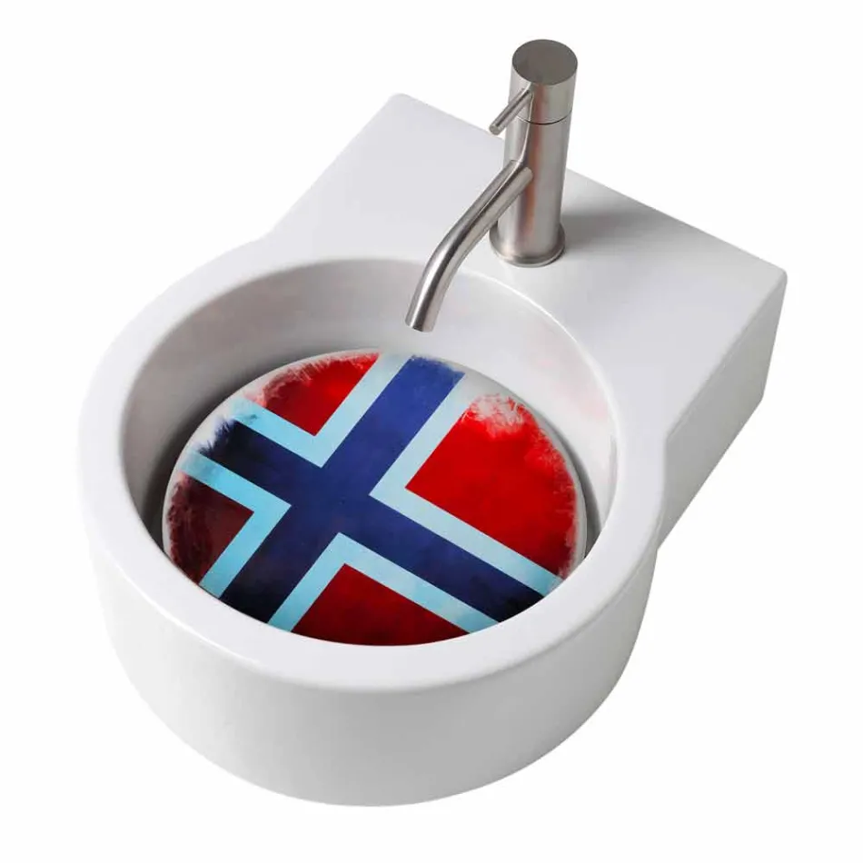 Lavaman / pezullim i dizajnit Countertop i bërë në Itali Tor Viadurini