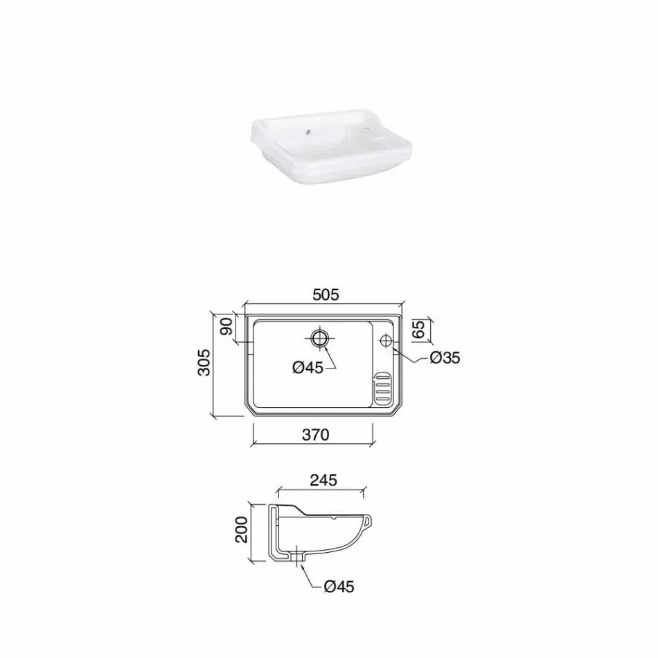 Pëlhurë dore e pezulluar në Qeramikë e Dizajnit Klasik, e bërë në Itali - Nausica Viadurini