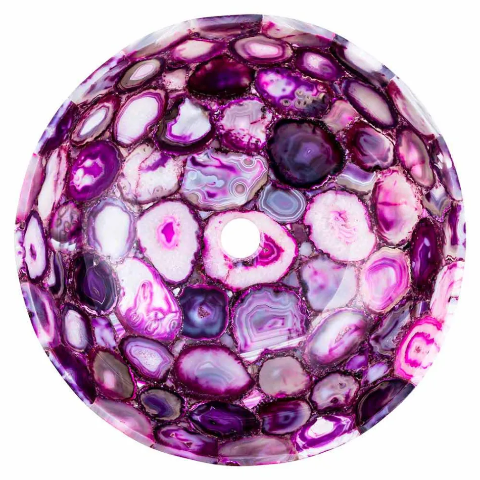 Mbytet e rrumbullakëta me gurë agat - Buffalo Viadurini