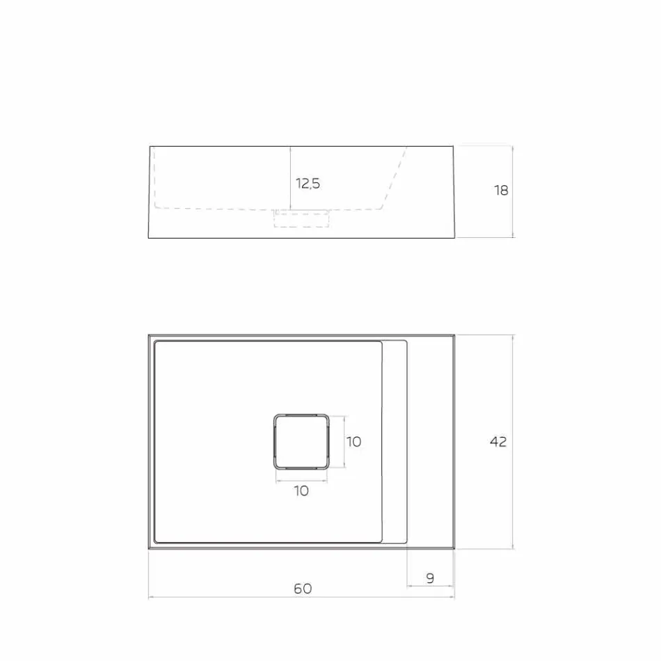 Dizajn banjoje countertop prodhuar në Itali, Lavis Viadurini