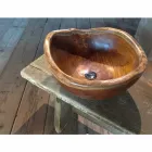 Larje banjo countertop moderne Vigevano në dru tik dru natyral Viadurini