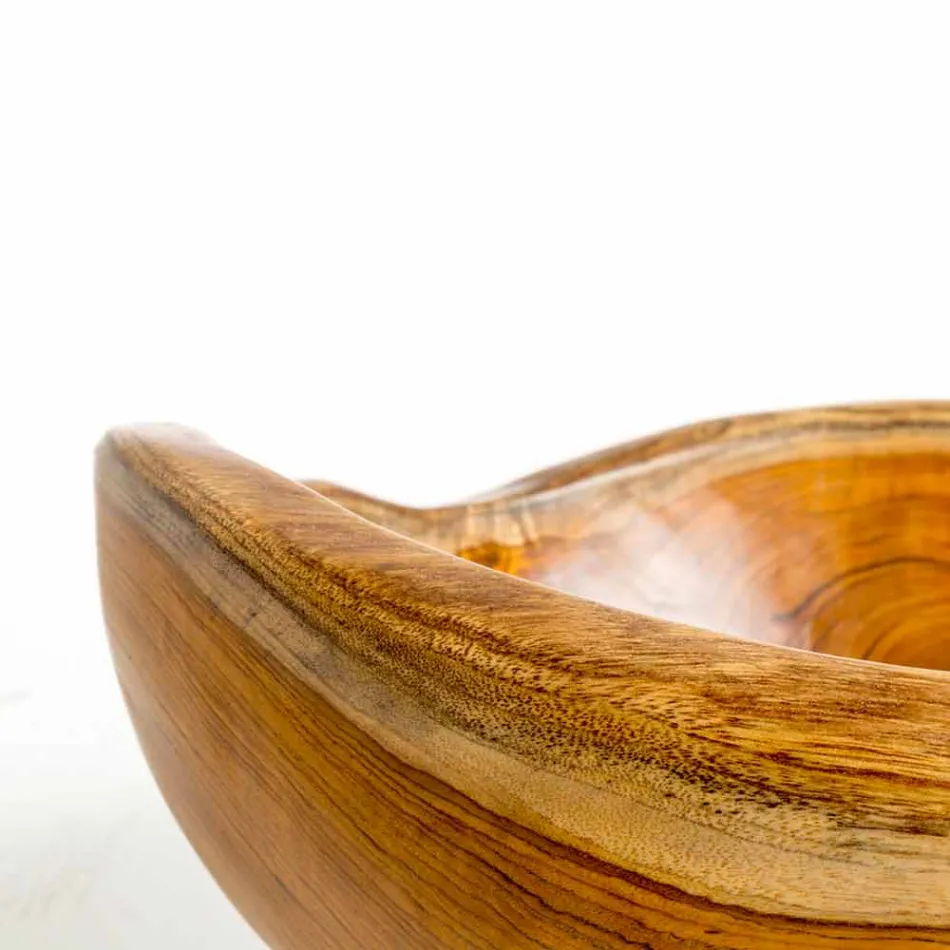 Larje banjo countertop moderne Vigevano në dru tik dru natyral Viadurini