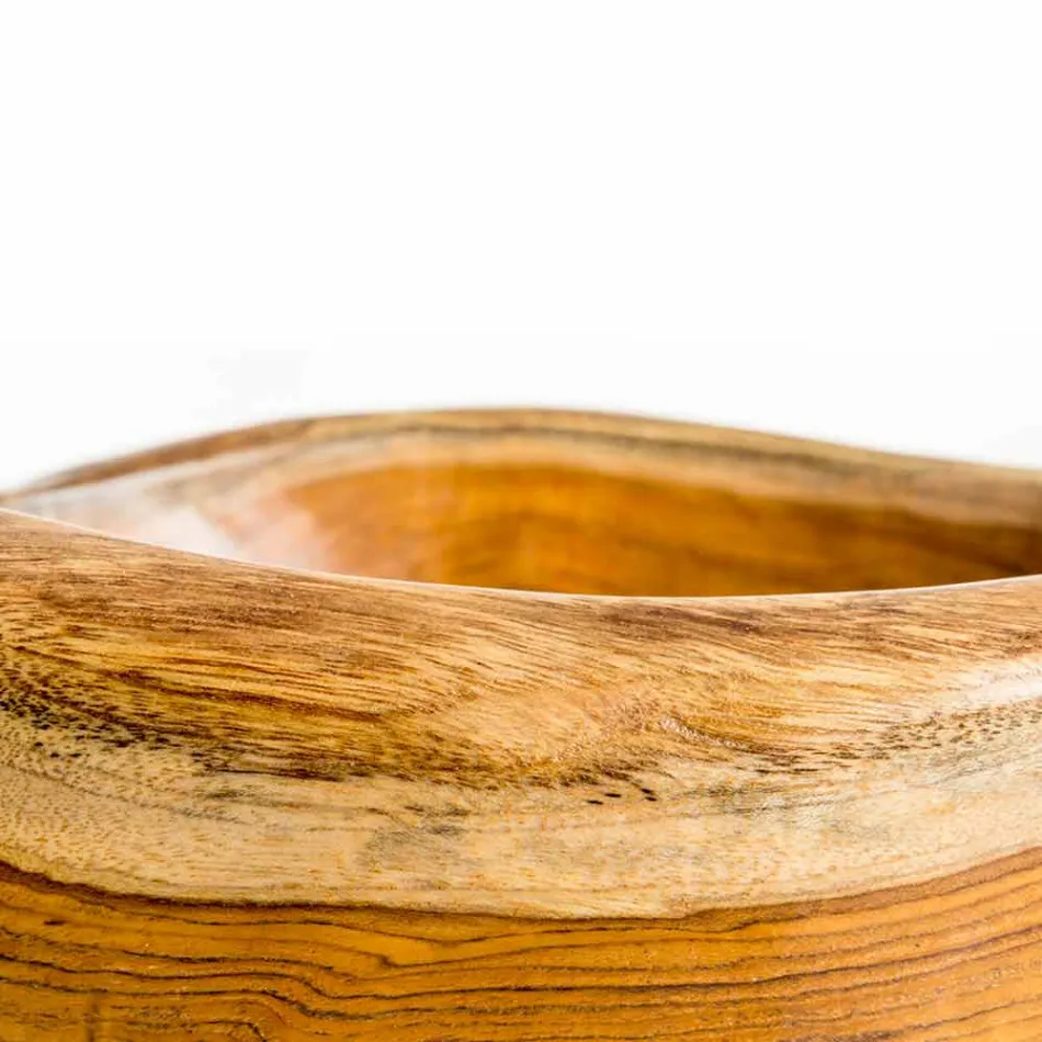 Larje banjo countertop moderne Vigevano në dru tik dru natyral Viadurini