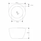 Larje banjo countertop moderne Vigevano në dru tik dru natyral Viadurini