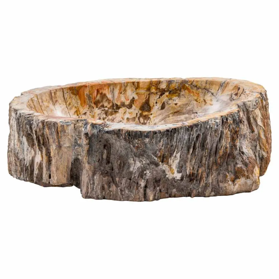 Mbytet Countertop i prodhuar me dorë në dru fosil, Neviglie Viadurini