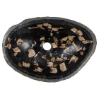 Lavaman countertop i punuar me dorë në gur lumi, Palizzi Viadurini