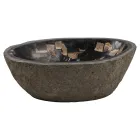 Lavaman countertop i punuar me dorë në gur lumi, Palizzi Viadurini