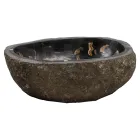 Lavaman countertop i punuar me dorë në gur lumi, Palizzi Viadurini