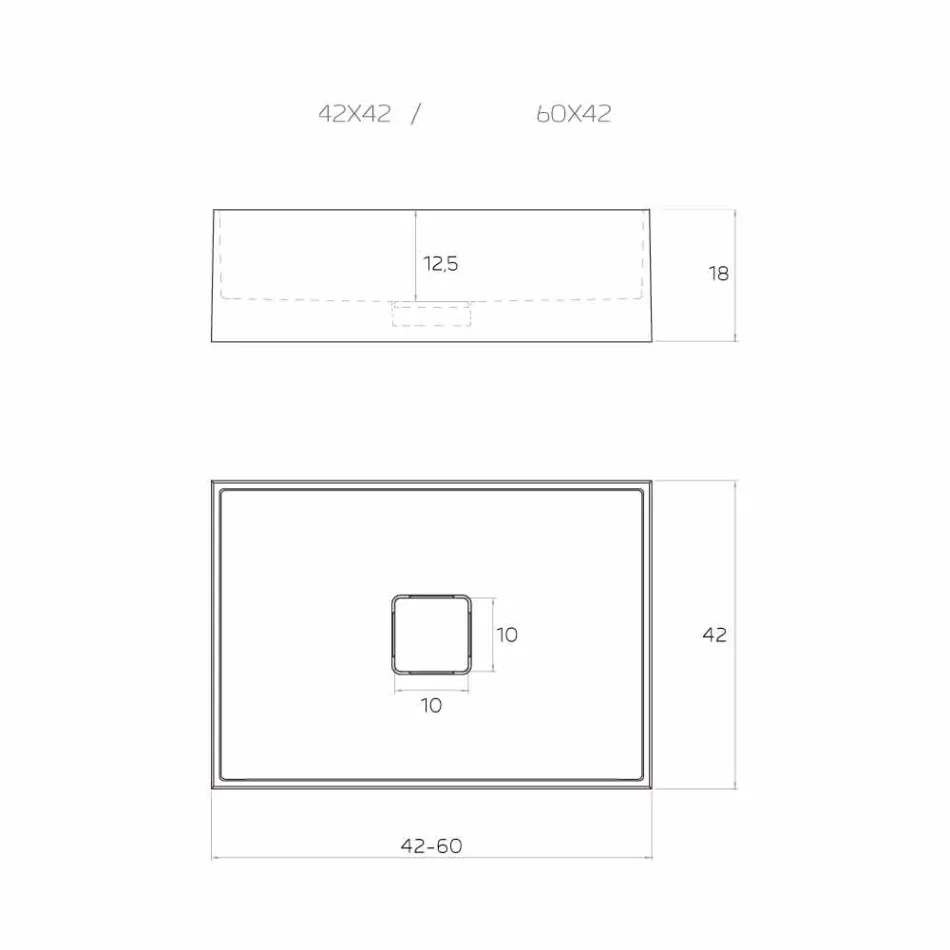 Lavaman dizajn Countertop prodhuar në Itali, Lavis Viadurini