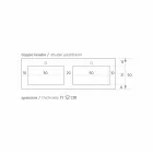 Lavaman modern me dyer pezullimi në Luxolid të bëra në Itali, Ruffano Viadurini