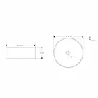 Dizajni Countertop lavaman me rrëshirë të bardhë me kullimin qendror - Moris Viadurini